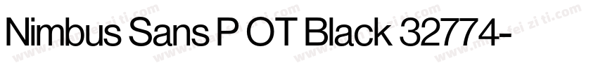 Nimbus Sans P OT Black 32774字体转换